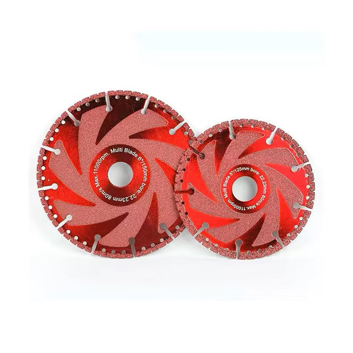 Red Multi-Size Vacuum Brazed Diamond Disc Set - High-Speed Cutting Discs for Masonry & Metal