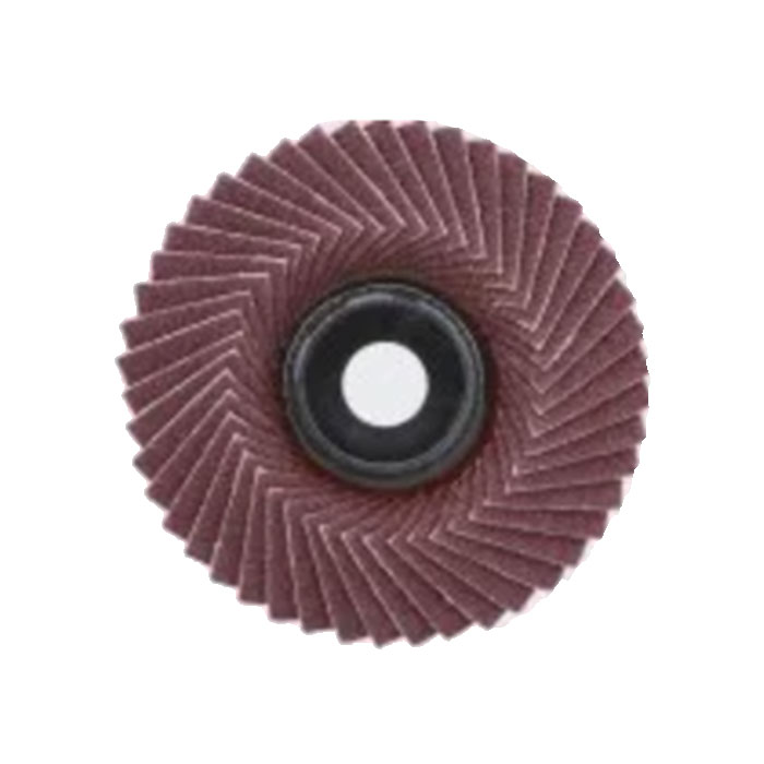Serrated-Edge Dark Maroon Radial Flap Disc - Abrasive Wheel for Efficient Metal Grindingz